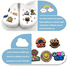 7pcs PVC Shoe Buckle Clogs Charm Decoration Set
