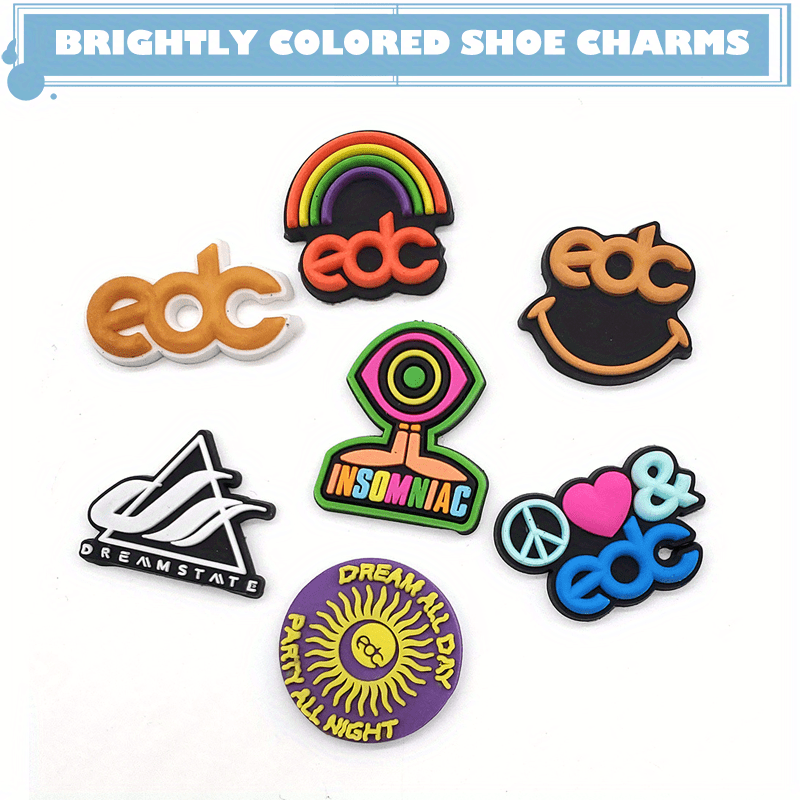 7pcs PVC Shoe Buckle Clogs Charm Decoration Set