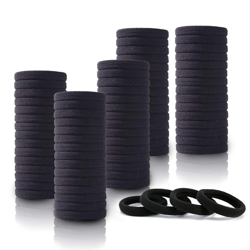 100PCS Seamless Thick Hair Band Elastic Hair Ties No Damage Ponytail
