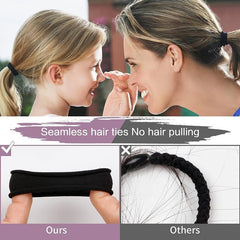 100PCS Seamless Thick Hair Band Elastic Hair Ties No Damage Ponytail
