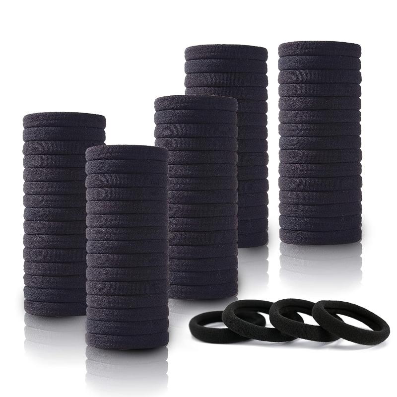 100PCS Seamless Thick Hair Band Elastic Hair Ties No Damage Ponytail