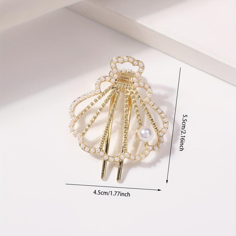 Vintage Rhinestone Pearl Hair Clip Sweet Hair Accessory
