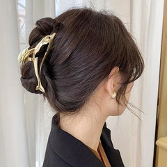 Alloy Dolphin Hair Claw Ocean Series Nonslip Ponytail Holder