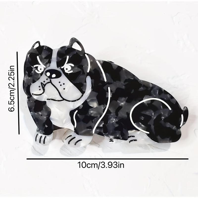 French Bulldog Hair Claw Nonslip Ponytail Holder