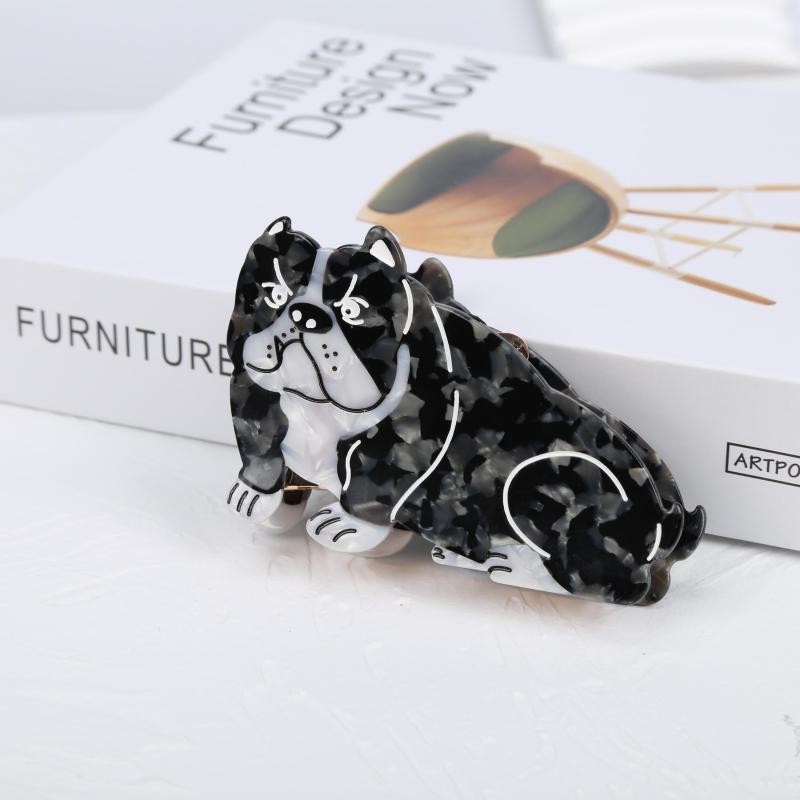 French Bulldog Hair Claw Nonslip Ponytail Holder