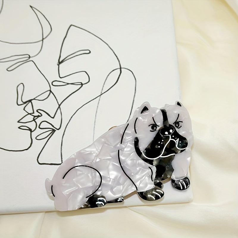 French Bulldog Hair Claw Nonslip Ponytail Holder