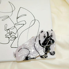 French Bulldog Hair Claw Nonslip Ponytail Holder