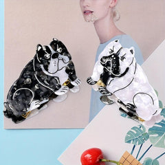French Bulldog Hair Claw Nonslip Ponytail Holder