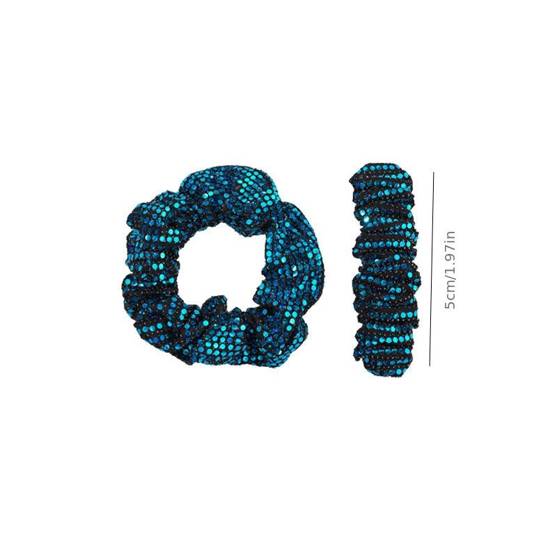 Sequins Fabric Large Scrunchie Hair Tie Ponytail Hair Rope Y2K Hair Accessories