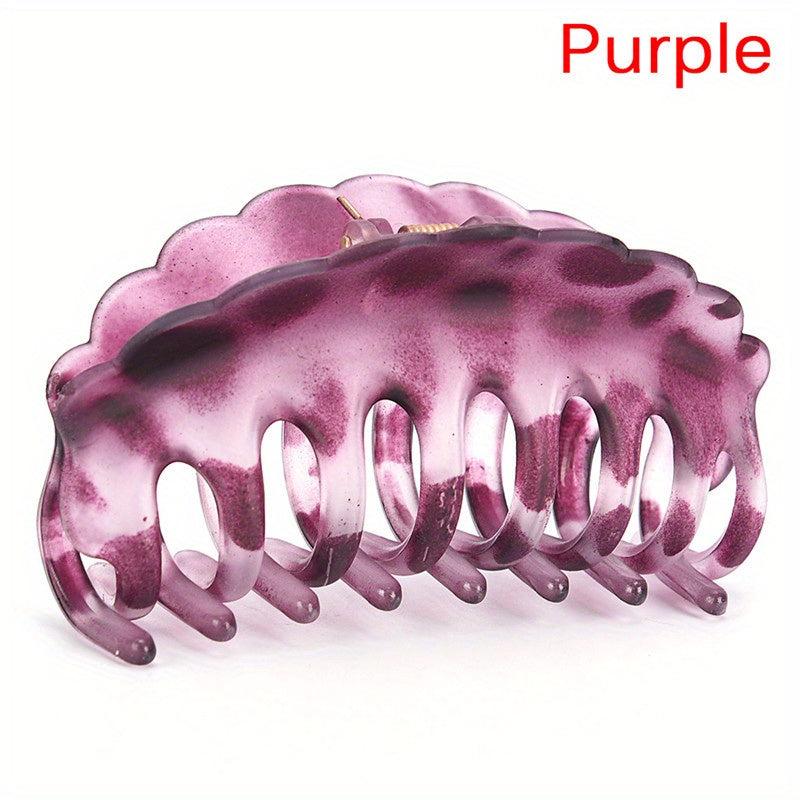 Leopard Pattern Hair Claw Clip Crystal Hair Claw Accessories