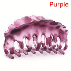 Leopard Pattern Hair Claw Clip Crystal Hair Claw Accessories