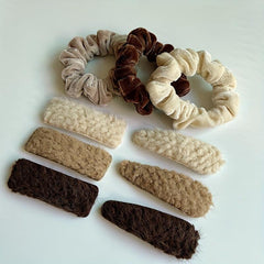 Coffee Hair Accessories Set for Women Girls