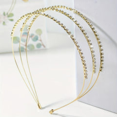 Retro Rhinestone 3 Tiers Headband Female Versatile Headband