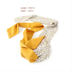 Big Flower Silk Scarf Headband Double Sided Scarf