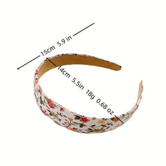 Floral Headband Wide Brim Hair Band Pastoral Style Head Hoop Hair Accessories