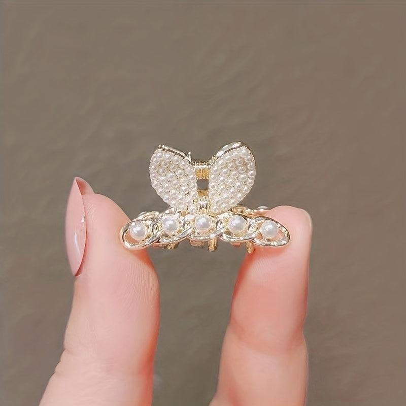 Faux Pearl Hair Claw Shark Claw Small Hair Accessories