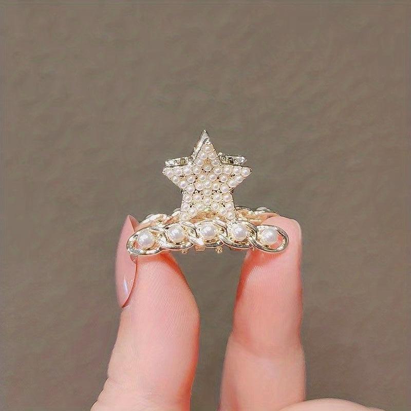 Faux Pearl Hair Claw Shark Claw Small Hair Accessories