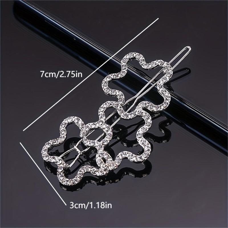 Rhinestone Hair Clip Bobby Pin Side Clip Non Slip Bangs Clip
