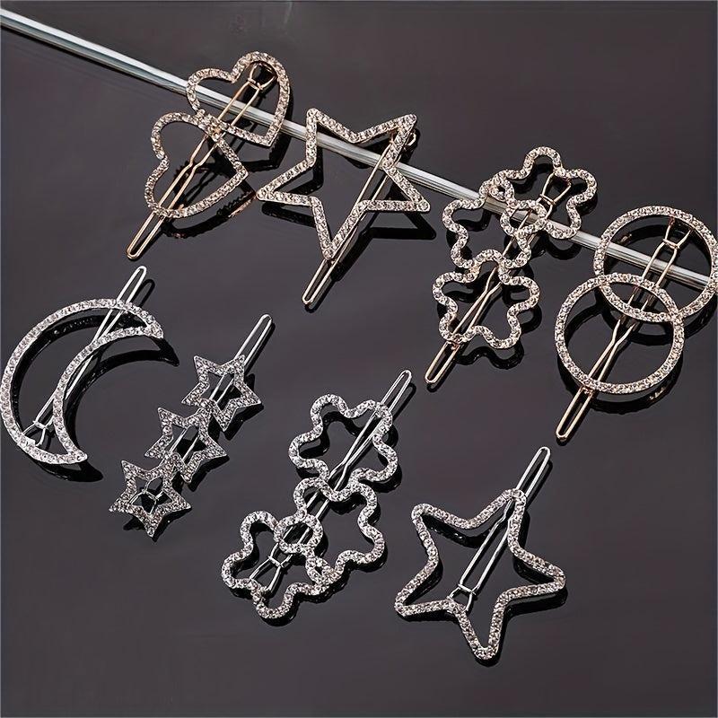 Rhinestone Hair Clip Bobby Pin Side Clip Non Slip Bangs Clip