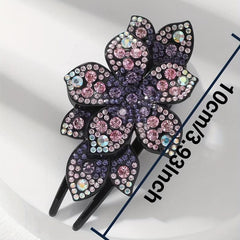 Colorful Rhinestone Hair Clip Large Duck Billed Ponytail Bun Holder