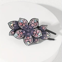 Colorful Rhinestone Hair Clip Large Duck Billed Ponytail Bun Holder