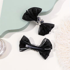 2pcs Mesh Bow Hair Clip Duck Billed Clip for Women Girls