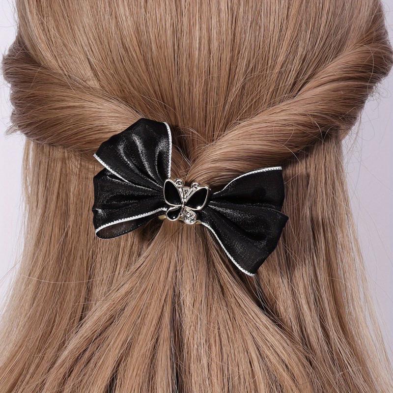 2pcs Mesh Bow Hair Clip Duck Billed Clip for Women Girls