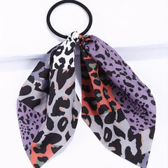 Leopard Print Bow Hair Tie Snake Print Hair Rope Ponytail Rubber Band