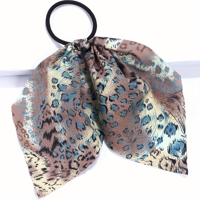 Leopard Print Bow Hair Tie Snake Print Hair Rope Ponytail Rubber Band