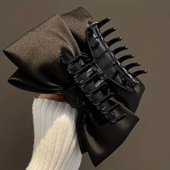 Sweet Bow Hair Claw Double Bowknot Hair Claw Nonslip Ponytail Holder