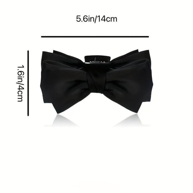 Sweet Bow Hair Claw Double Bowknot Hair Claw Nonslip Ponytail Holder