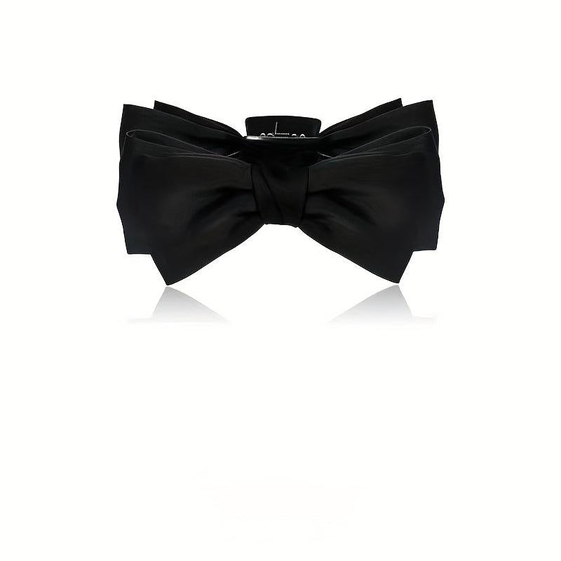 Sweet Bow Hair Claw Double Bowknot Hair Claw Nonslip Ponytail Holder
