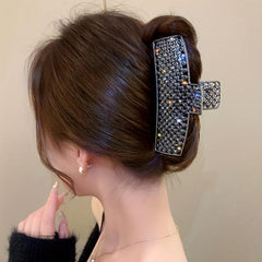 Rhinestone Hair Claw Shark Claw Ponytail Holder Head Jewelry