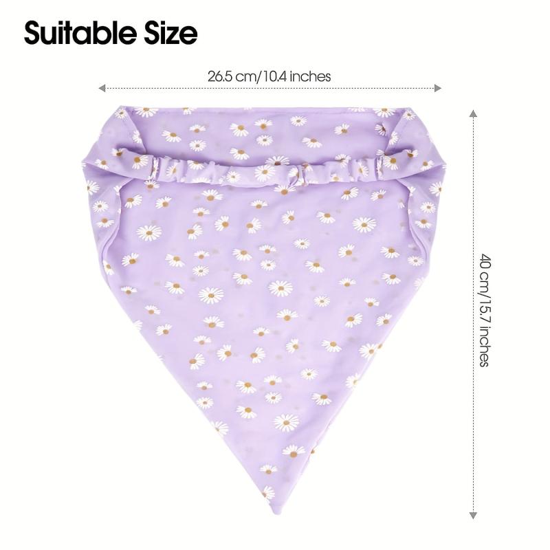 2 Pcs Floral Bandana Flower Headband Elastic Headdress Sweet