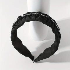Vintage Rhinestone Headband Ruched Ruffled Headdress Hair Accessories