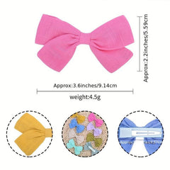 Solid Bow Hair Clip Duckbill Barrette Hair Slides Snap Clip Non Slip Hair Decor