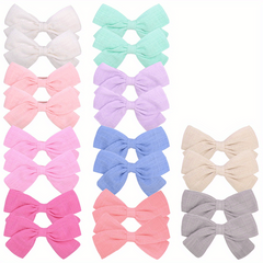 Solid Bow Hair Clip Duckbill Barrette Hair Slides Snap Clip Non Slip Hair Decor