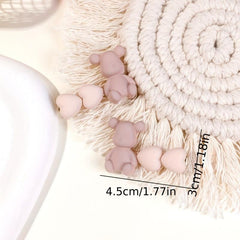 Resin Bear Heart Decor Hair Clip, Cute Cartoon Design