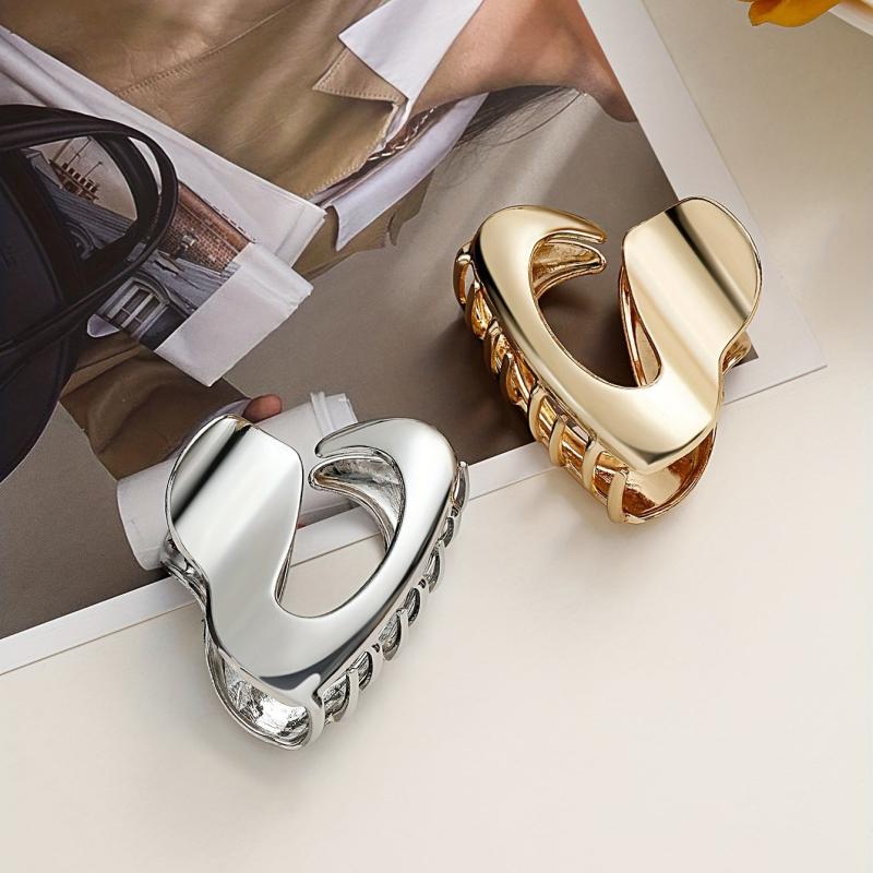 2pcs Alloy Small Hair Claw Basic Shark Claw Hair Styler Hair Accessories