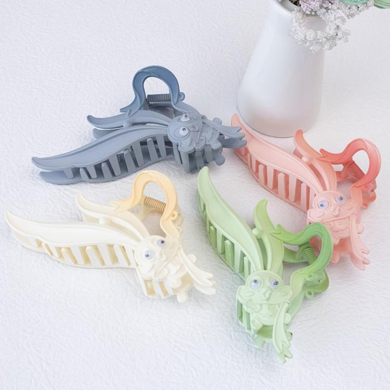 4pcs Rabbit Shaped Hair Claw with Long Rabbit Ears for Women Girls