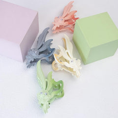 4pcs Rabbit Shaped Hair Claw with Long Rabbit Ears for Women Girls