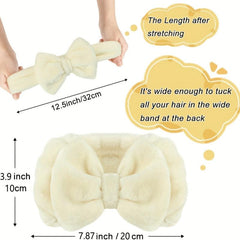 Bowknot Headband Elastic Hair Band for Washing Face Makeup