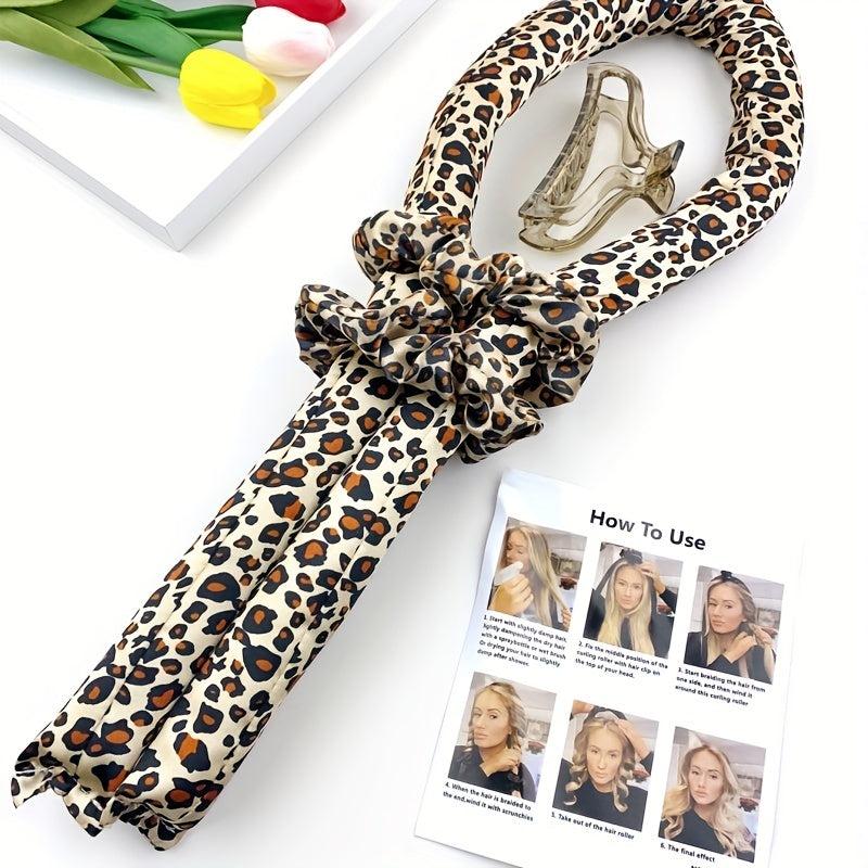 4pcs Long Hair Rollers Headband Heatless Soft Foam Curling Tool