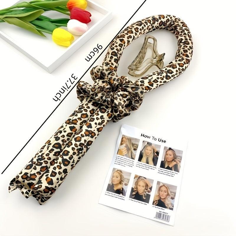 4pcs Long Hair Rollers Headband Heatless Soft Foam Curling Tool