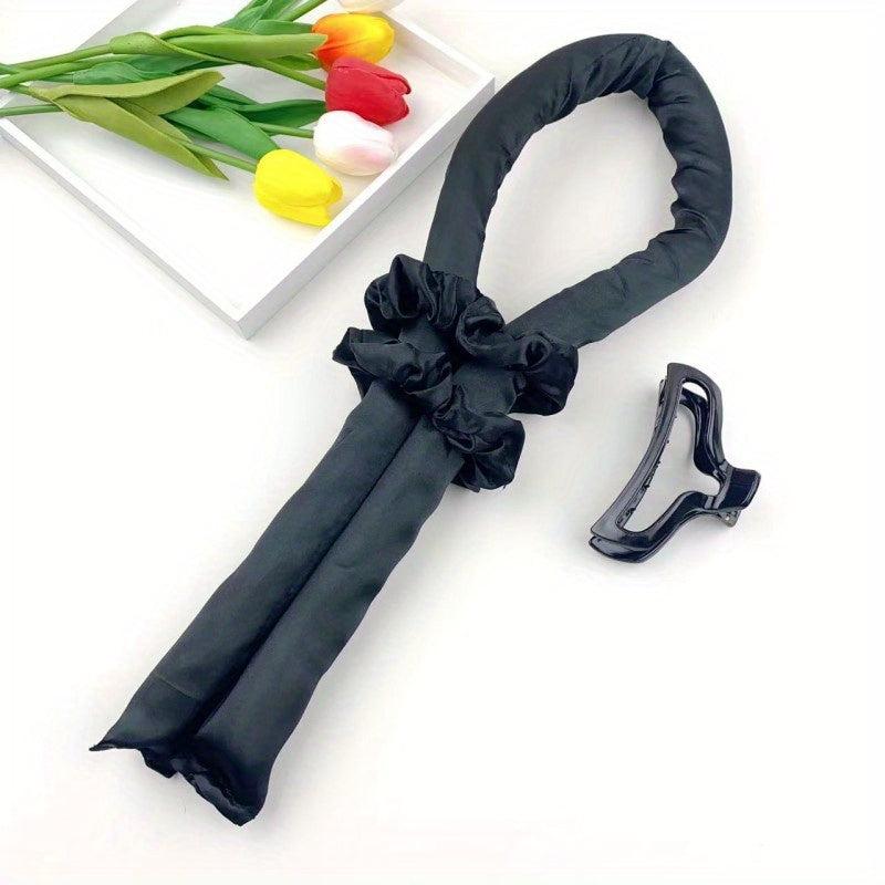 4pcs Long Hair Rollers Headband Heatless Soft Foam Curling Tool