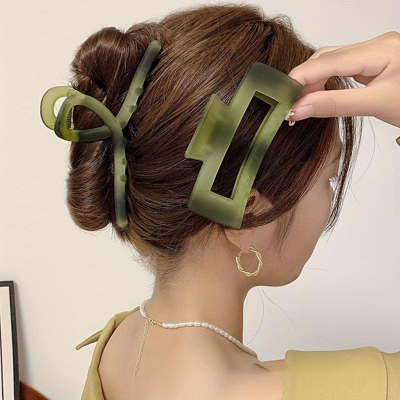Gradient Hair Claw Square Shark Claw Jaw Clip Hair Accessory
