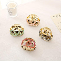 Small Rhinestone Hair Claw Glitter Hair Claw Nonslip Side Hair Bang Braids