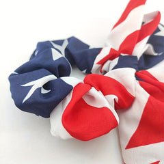 American Flag Scrunchies Rabbit Ears Hair Tie Ponytail Holder