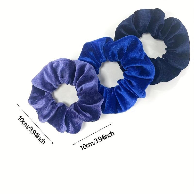 Velvet Scrunchies for Girls Candy Hair Rope Ponytail Holder