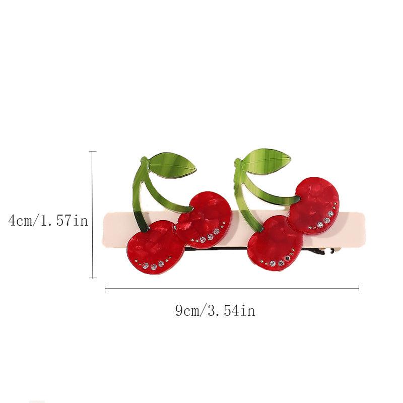 Sweet Cherry Barrette Hair Clip For Girls Women Spring Side Bang Hair Clip